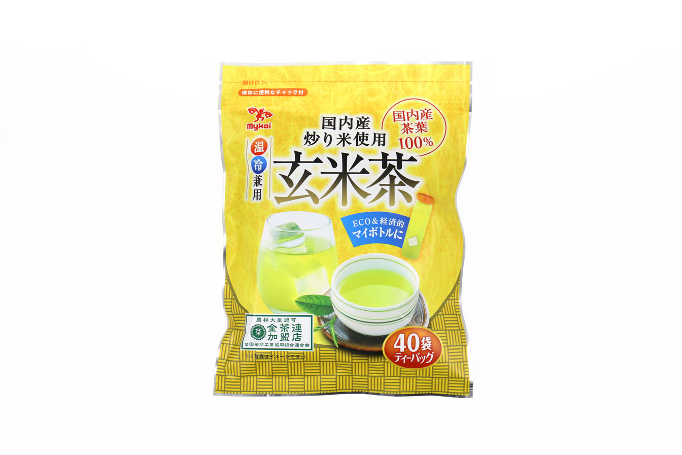 mykai マイカイ　国内産炒り米使用　玄米茶　40袋ティーバッグ