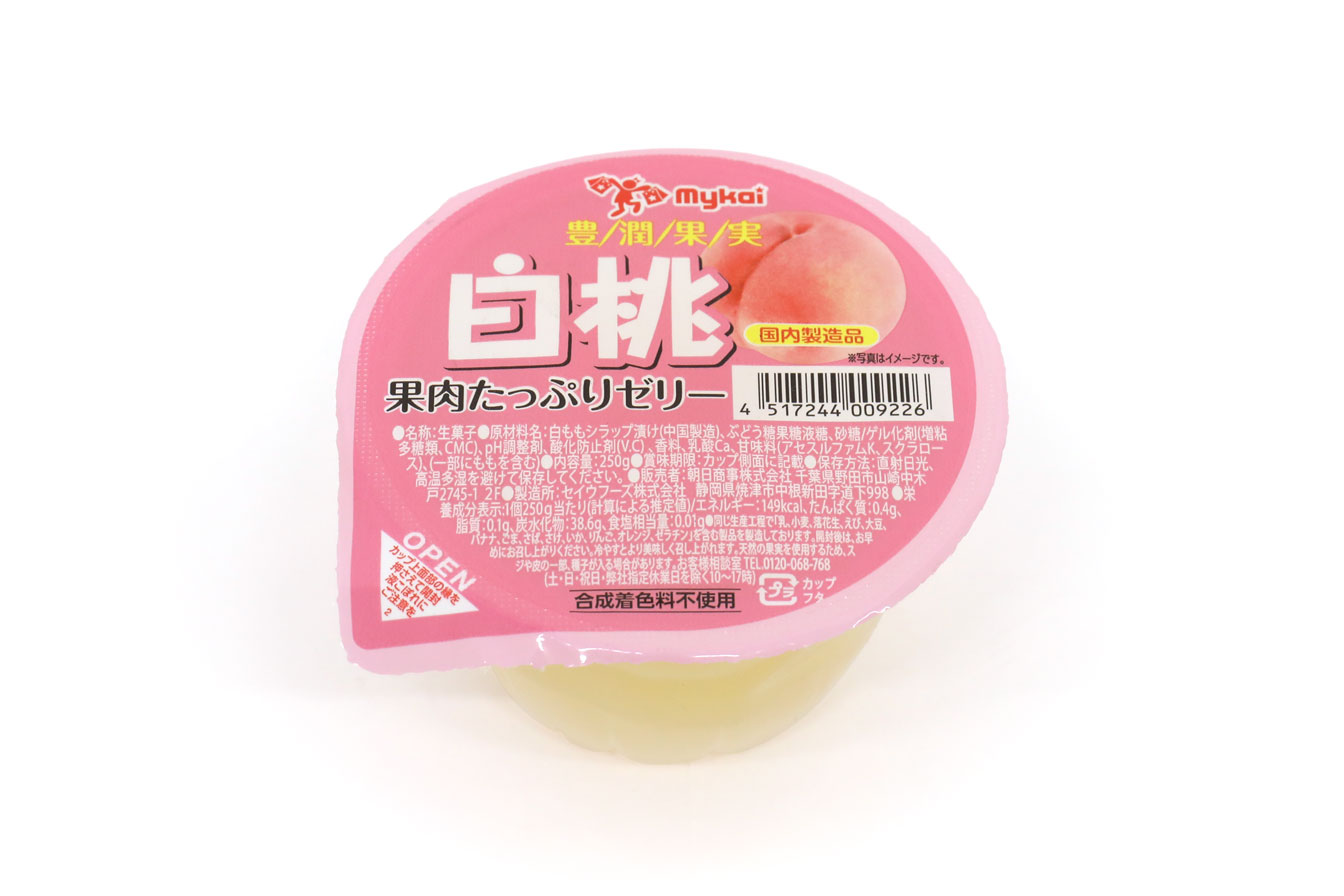 mykai マイカイ　豊潤果実　白桃ゼリー　250ｇ