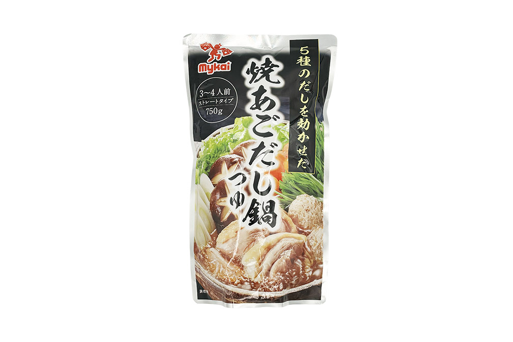 mykai マイカイ　焼あごだし鍋つゆ　ストレートタイプ　3〜4人前 750g